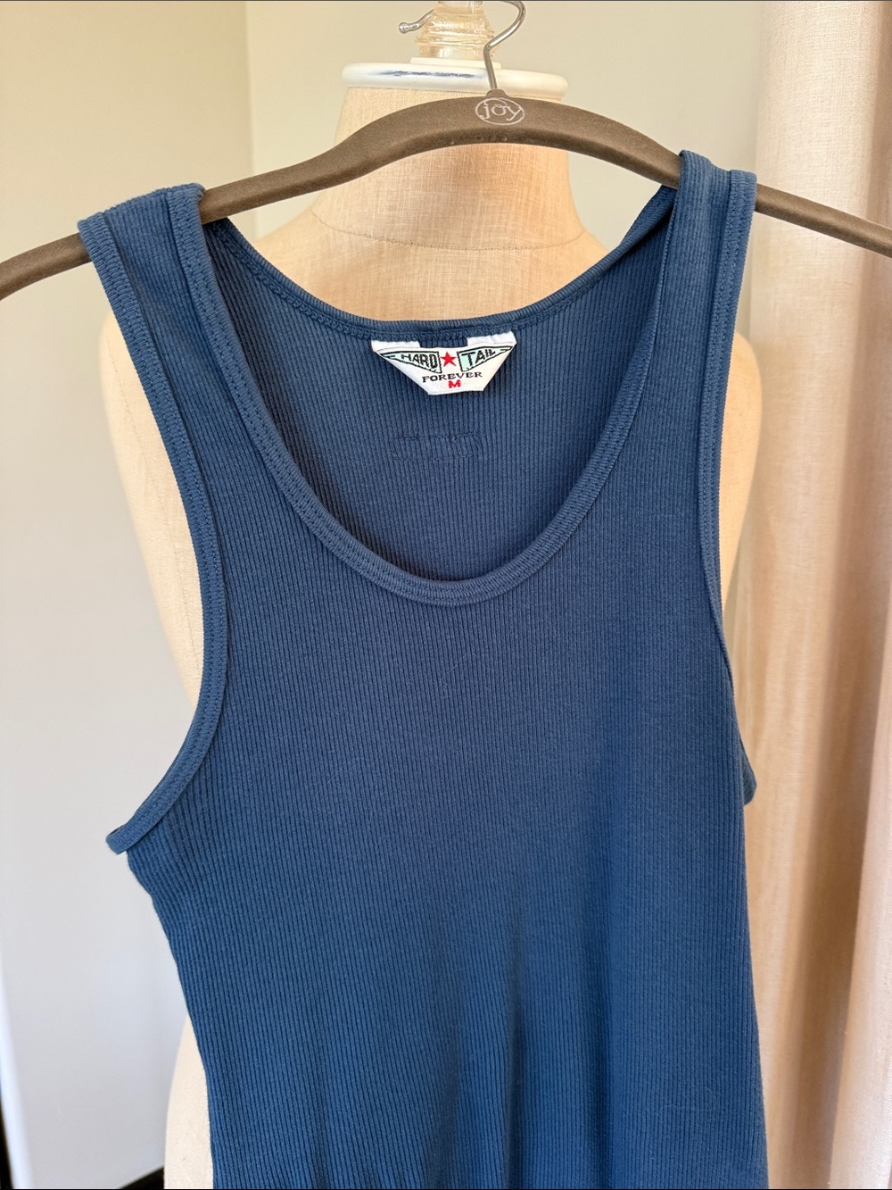 Title Nine/Hard Tail Ribbed Tank Top - Teal/Navy Blue